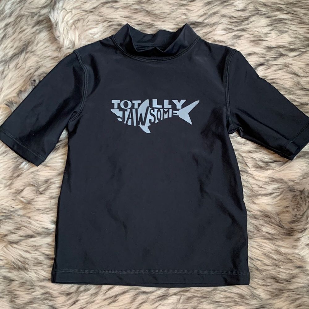 Cherokee Boys Swim Shirt Rash Guard Swimwear XS(4/5) black